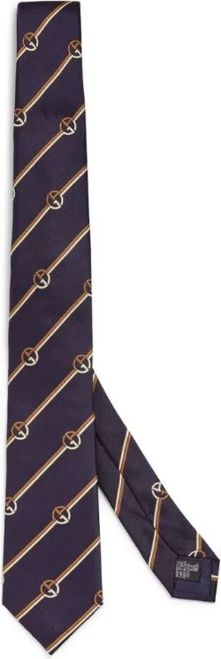 Giorgio Armani Silk Jacquard Striped Tie