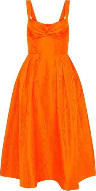 corset A-line midi dress