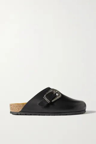 SAINT LAURENT - Jimmy Buckled Leather Clogs - Black