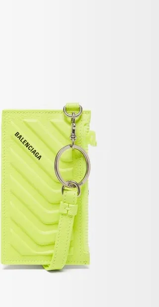 Embossed-leather Cardholder And Strap