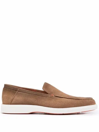 Distressed-Effect Pebbled Sneakers