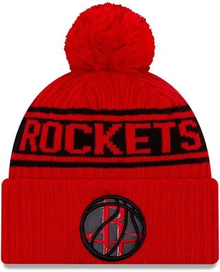 Men's Red Houston Rockets 2021 Nba Draft Cuffed Knit Hat with Pom