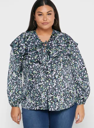 Ruffle Front Blouse