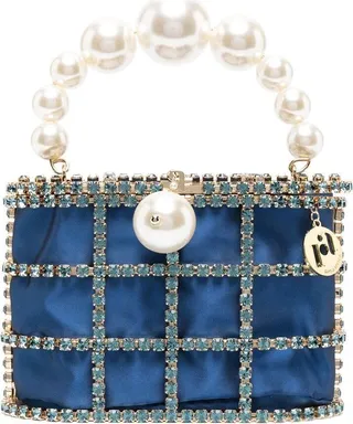 Holli crystal-trim tote bag