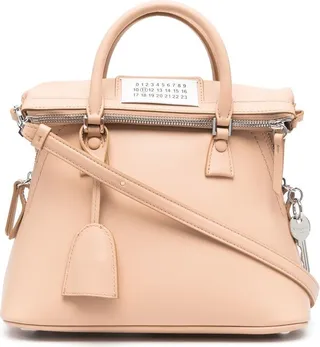Key-Detail Leather Tote Bag