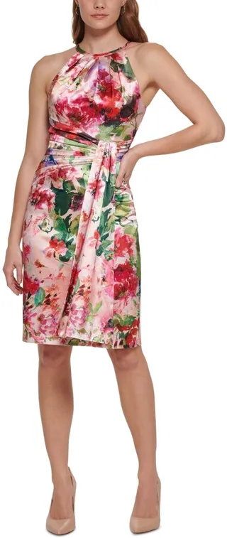 Eliza J Women's Side-Drape Halter Dress