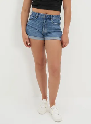 High Waist Mom Denim Shorts