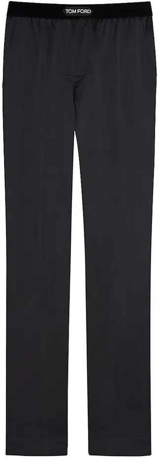 Silk-Blend Pajama Pants