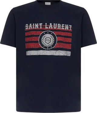 Saint Laurent Logo Printed T-Shirt