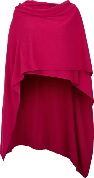 At Last... - Cashmere Mix Cape In Fuchsia