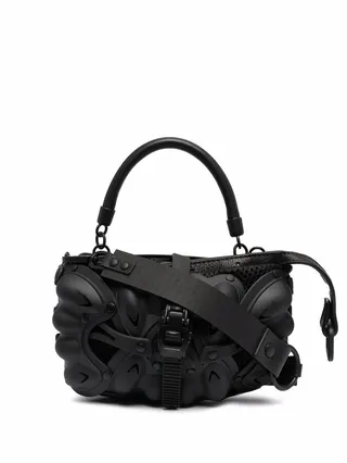 Geometric-Panelled Mini Tote Bag