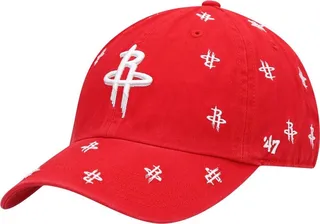 Men's Red Houston Rockets Confetti Cleanup Adjustable Hat