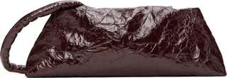 KASSL Editions Burgundy Lacquer Shoulder Bag