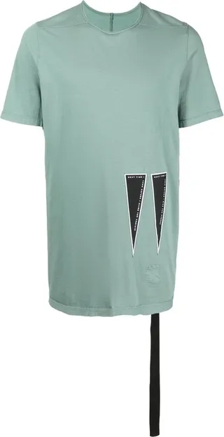 slogan-patch cotton T-shirt