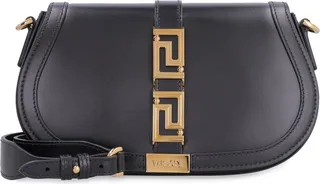 Greca Goddess Leather Crossbody Bag