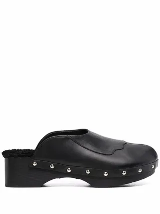 Closed Leather Clogs