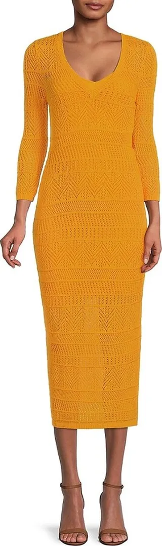 Renee Patterned Knit Midi-Dress