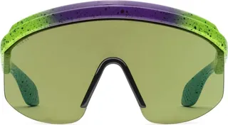 Logo-Print Mask-Frame Sunglasses