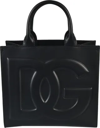 Logo Embossed Round Top Handle Tote
