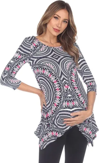 Maternity Maji Tunic Red Large -White Mark