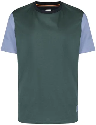 colour-block cotton T-shirt