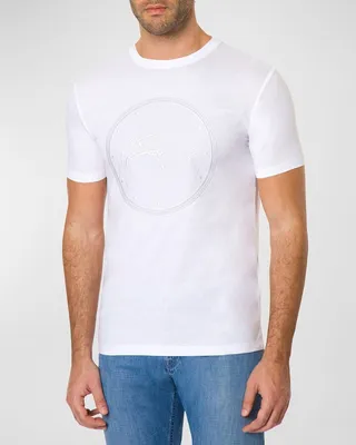Men's Embroidered Eagle Crewneck T-Shirt