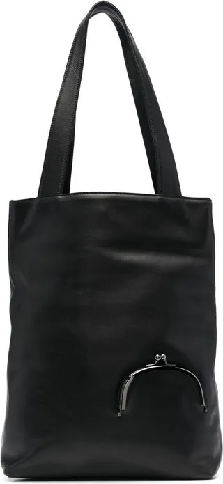 Clasp-Detail Tote Bag