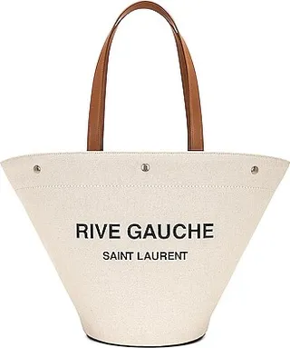Saint Laurent Rive Gauche Panier Tote in Beige