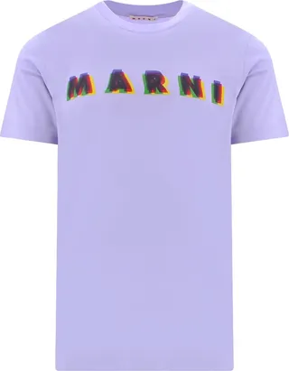 Cotton t-shirt with multicolor logo