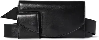 Horizontal Calfskin Leather Belt Bag