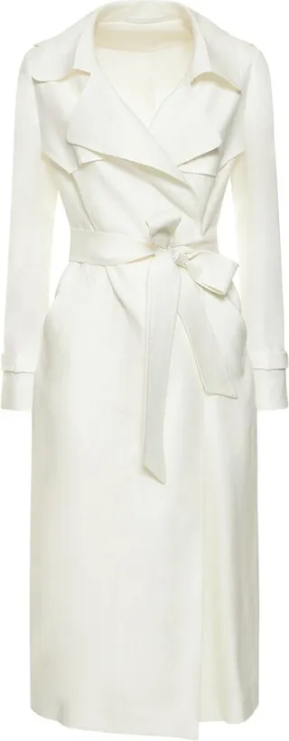 Carola linen trench coat