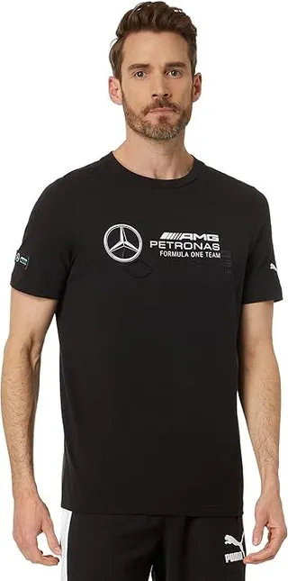 PUMA Mercedes Amg Petronas Logo Tee (Puma Black) Men's Clothing