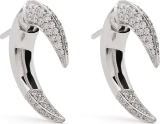 18kt white gold Talon diamond earrings