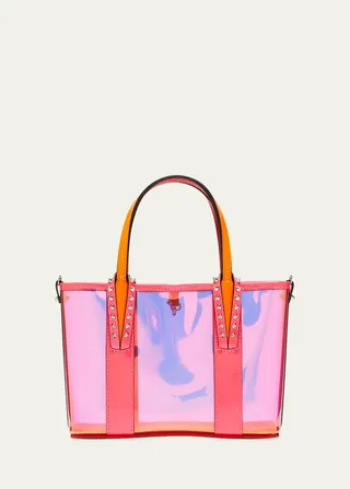 Cabata Mini Spike Colorblock Clear Tote Bag