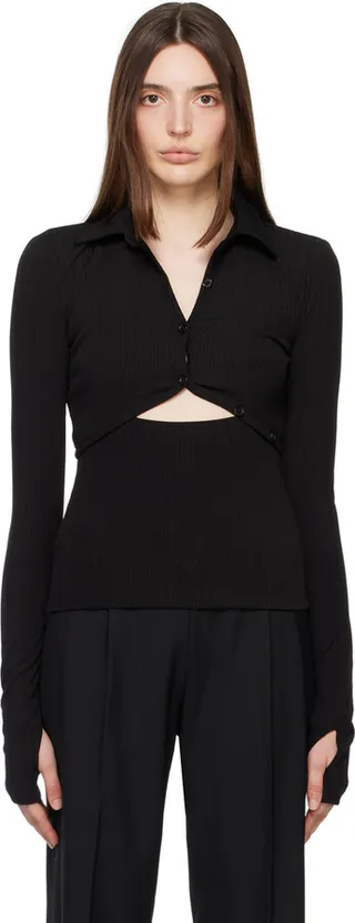 Helmut Lang Black Cardi Shirt