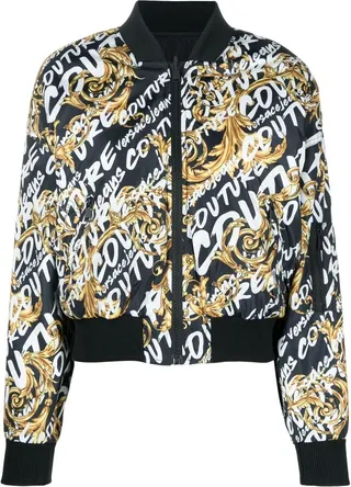 Logo-Print Reversible Bomber Jacket