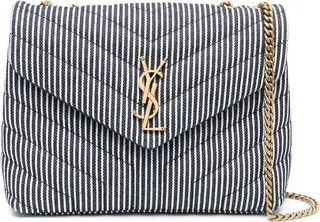 Loulou striped shoulder bag