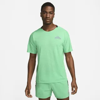 Nike Men's Trail Solar Chase Dri-FIT Short-Sleeve Running Top in Green