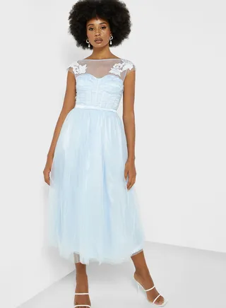 Sweetheart Neck Pleated Dress