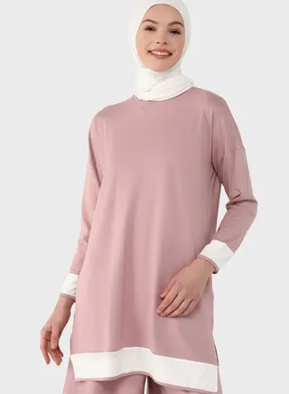 Color Block Knitted Tunic