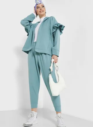 Ruffle Detail Top & Pant Set