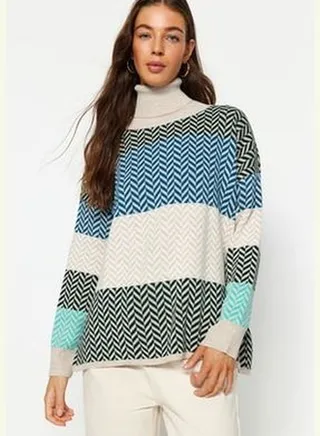 Mink Super Wide Fit Knitwear Sweater TWOAW24KZ00230