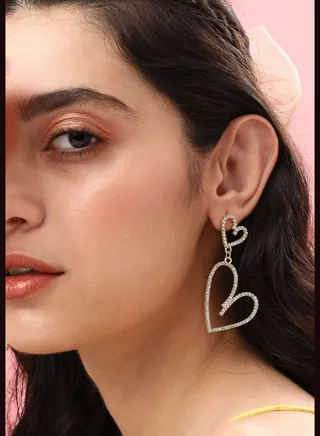 Gold Plated Designer Stone Casual Drop Earring For Women