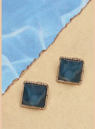Gold Plated Party Designer Stone Stud For Women
