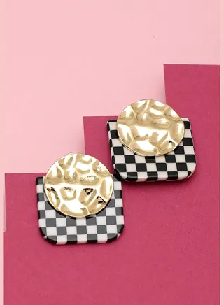 Gold Plated Party Designer Stud For Women
