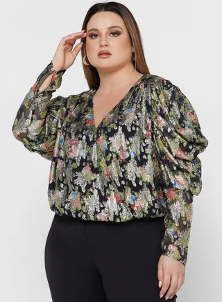 V-Neck Printed Top