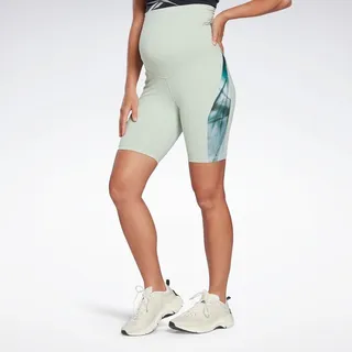 Reebok Lux Maternity Bike Shorts Maternity Athletic Shorts Medium Light Sage