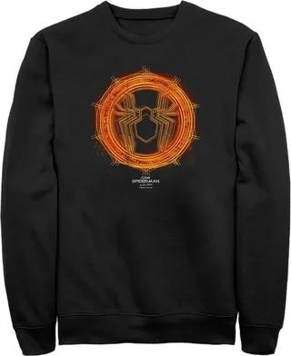 Men's Marvel Spider-Man: No Way Home Gold Spider Sweatshirt - Black - X Large