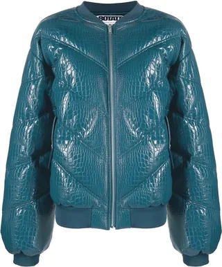 Inary chevron-quilted bomber jacket