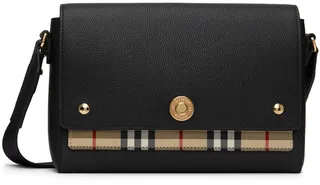 Burberry Black Vintage Check Note Crossbody Bag